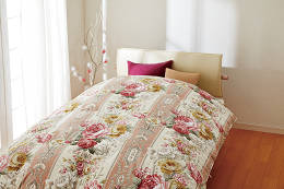 国産高級羽毛布団(ネオアイダーダウン使用)<ピンク>